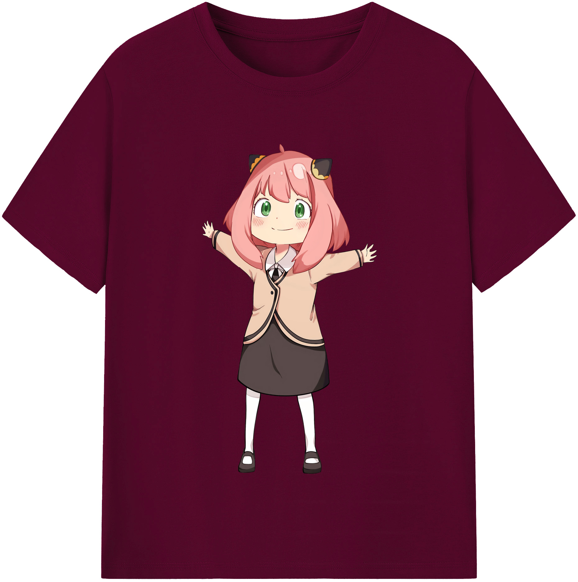 （画像用） SPY×FAMILY间谍家家酒 レディースカジュアルプリントTシャツ（綿100％）